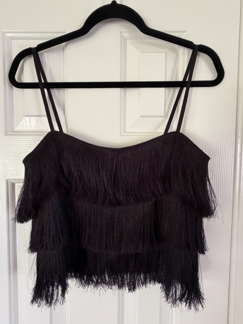 MNG | Mango Almalux Fringe Tiered Cami Top Dark Romance Festival Size Small